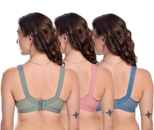 Full Coverage Non Padded Bra Pack of 3